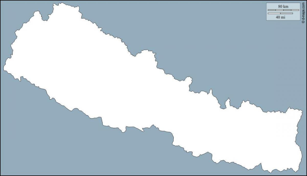 Kart av tomt nepal