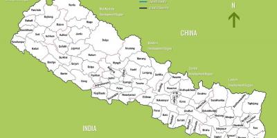 Et kart over nepal