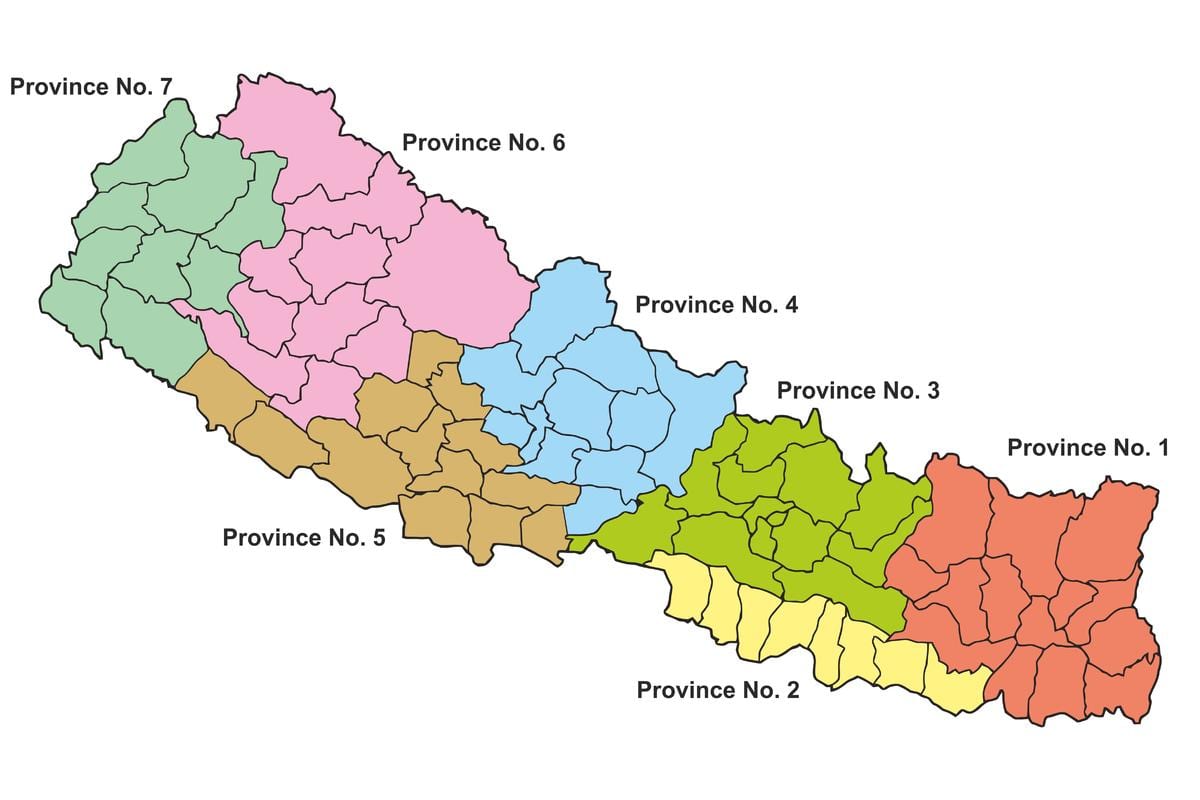 kart av federal nepal