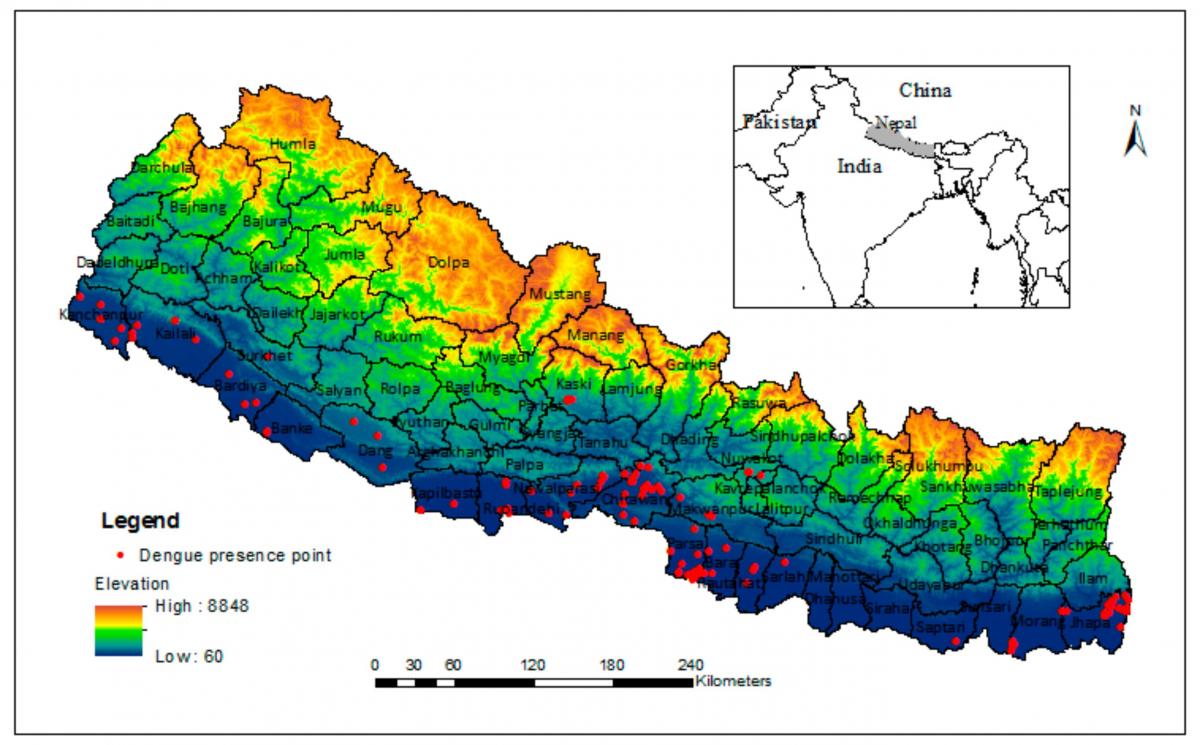 Nepal Klima Kart Kart Over Nepal Klima S R Asia Asia   Nepal Klima Kart 