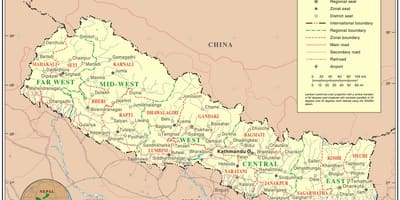 Online kart over nepal