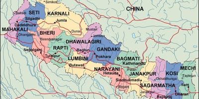 Kart av digitale nepal
