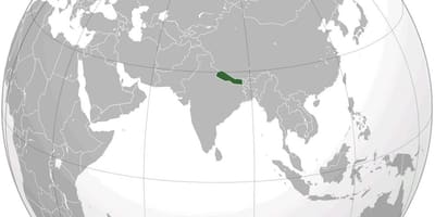 Kart over jorden nepal