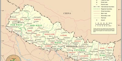 Jernbane kart over nepal